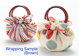 Two Black Rings for Strawberry Bag using Japanese Furoshiki Wrapping Cloth 