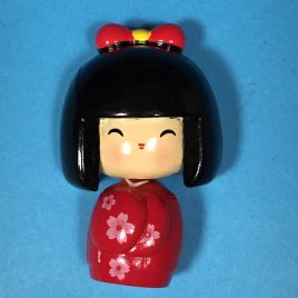 Cute Kawaii Kokeshi Doll Body Moving Fridge Magnet from Kyoto Japan