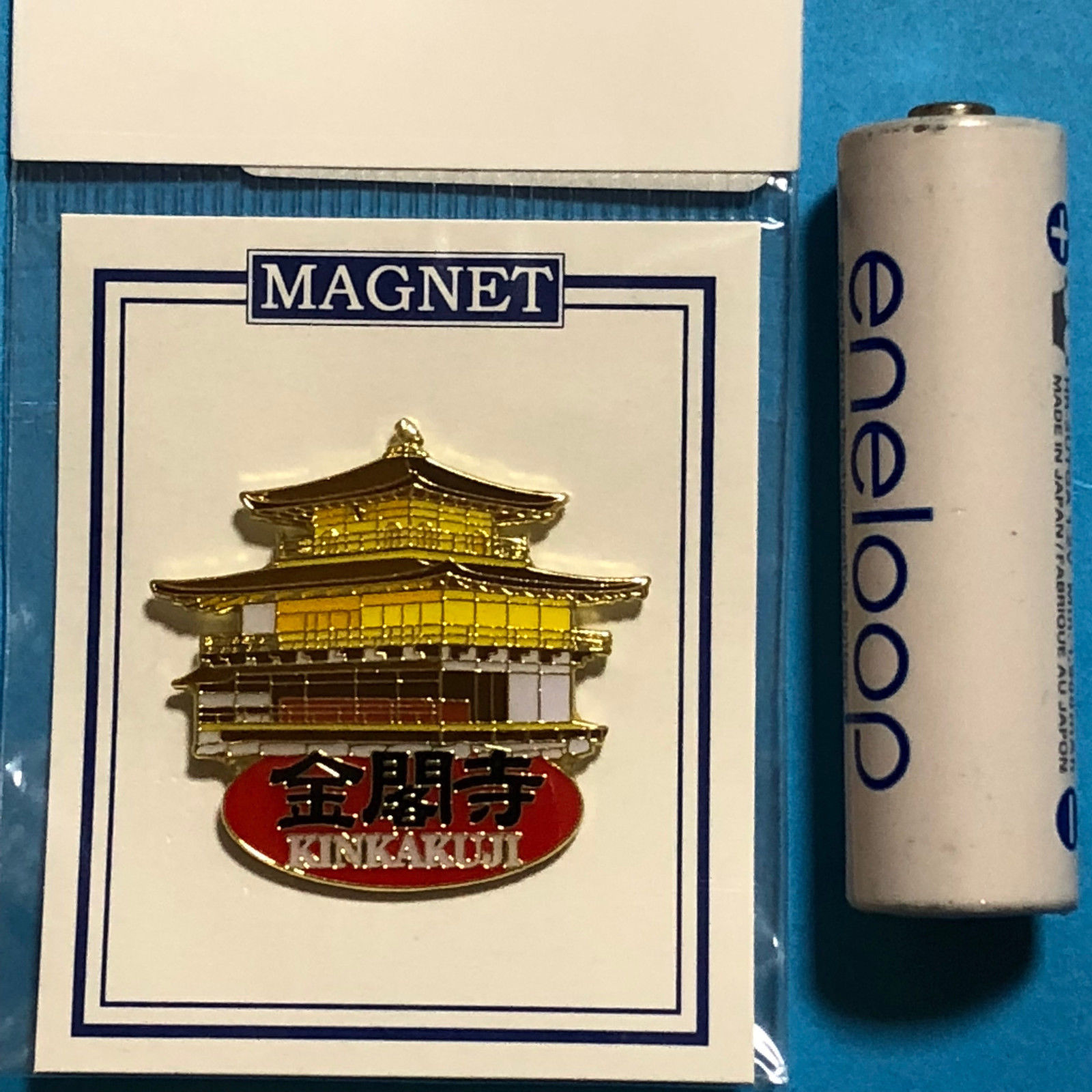 Kyoto Kinkakuji Temple Metal Fridge Magnet Red from Kyoto Japan 