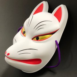 Japanese Fushimi Inari White Fox OMEN Mask Interior Display Cosplay Japan