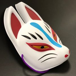 Japanese Fushimi Inari White Fox Half OMEN Mask Interior Display Cosplay