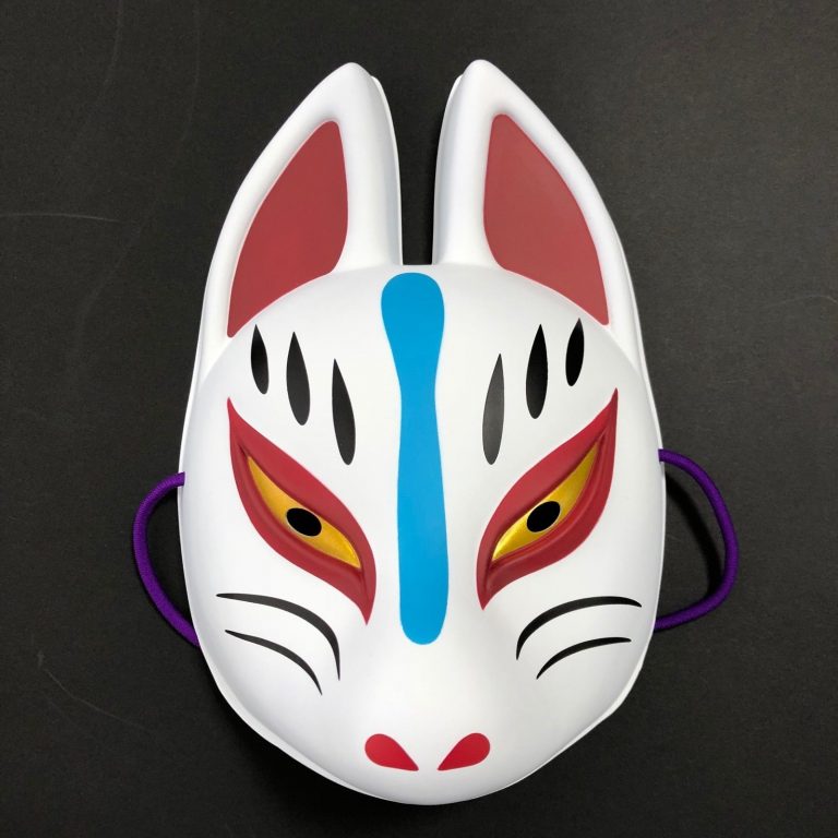 Japanese Fushimi Inari White Fox Half OMEN Mask Interior Display ...