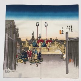 Japanese Furoshiki Wrapping Cloth Ukiyoe NIHONBASHI Hiroshige Utagawa
