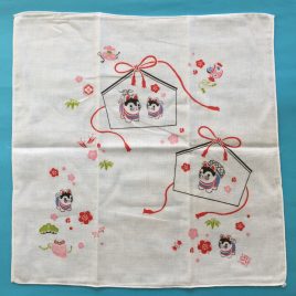 Cute Kawaii Animal of Year 2018 Dog Gauze Cloth Handkerchief made in Japan