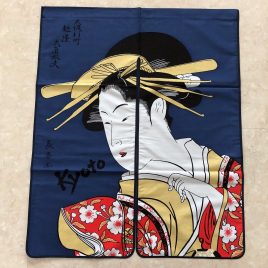 Noren Japanese Door Curtain Tapestry Ukiyoe Daikaku Tayu Cotton 100% Kyoto