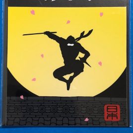 Beautiful Japan Sticker Japanese Ninja Espionage Spy in Moon Light 2.95 inch