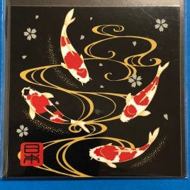 Beautiful Japan Sticker Japanese Nishiki Goi Gorgeous Carp 2.95 inch
