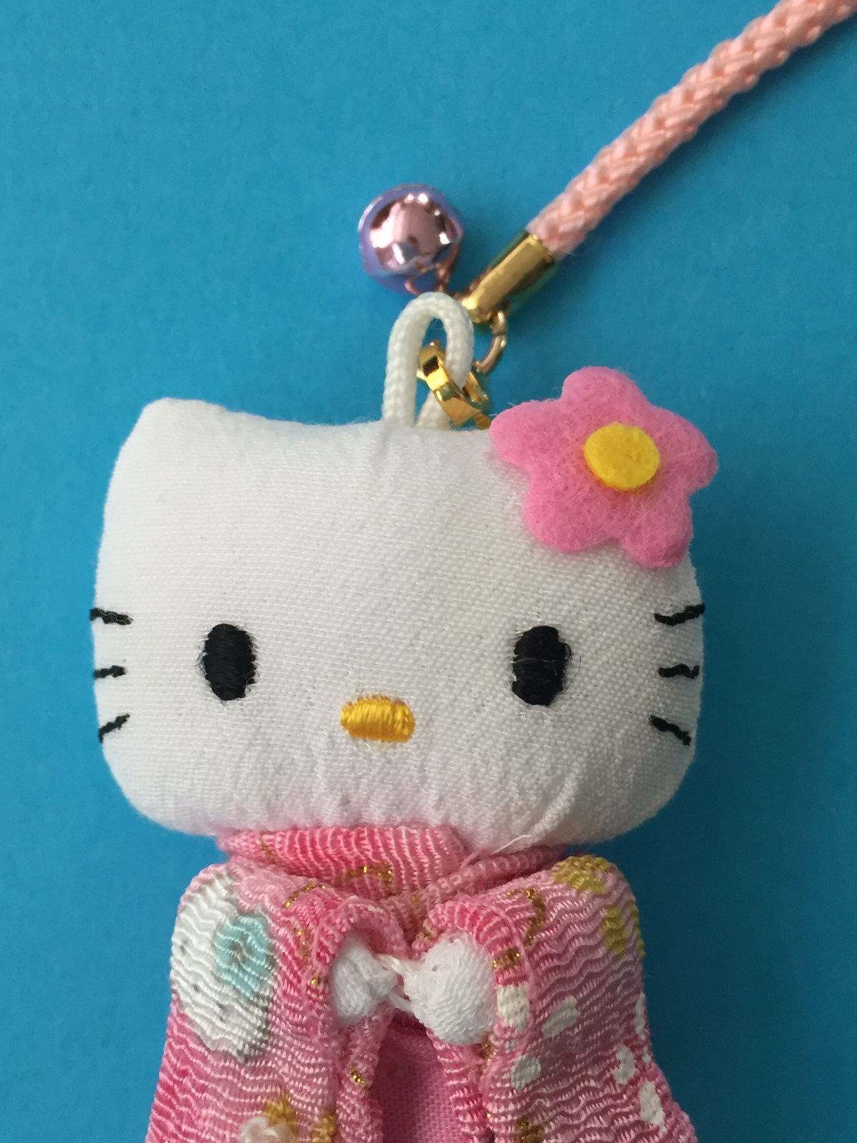 F/S Hello Kitty Key Chain Strap Kimono Accessory Limited in Kyoto Japan Peridot