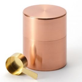 Japanese Handicraft Airtight Copper Caddy for Ground Coffee from Kaikado Kyoto