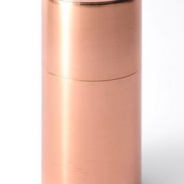 Japanese Handicraft Airtight Copper Caddy Long for Tea Leaf 400g Kaikado Kyoto