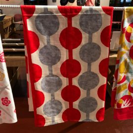 Japanese Furoshiki Red Dumpling Yumeji Takehisa Wrapping Cloth Cotton 100%