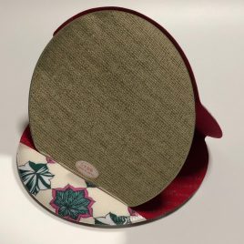 seisuke88 PVC Coated Water-repellent Cotton Cosmetic Mirror 15cm Kyoto Japan