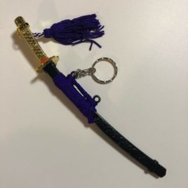 Samurai Japanese Sword Key Holder with God Dragon Black Large Kyoto Japan