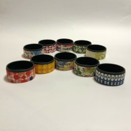 F/S Handicraft Circle Paper Box Yuzen Traditional Dyeing Paper Suzuki Shofudo