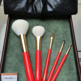 Hakuhodo Vermilion Hand Crafted Makeup Brushes 5pcs Ltd. Set only Kyoto Shop