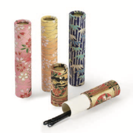 F/S Handicraft Hair Pin Case 3pcs Set Yuzen Dyeing Paper Kyoto Suzuki Shofudo