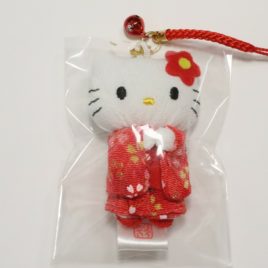Hello Kitty Cute Key Chain Strap Kimono Red Kawaii Accessory from Kyoto
