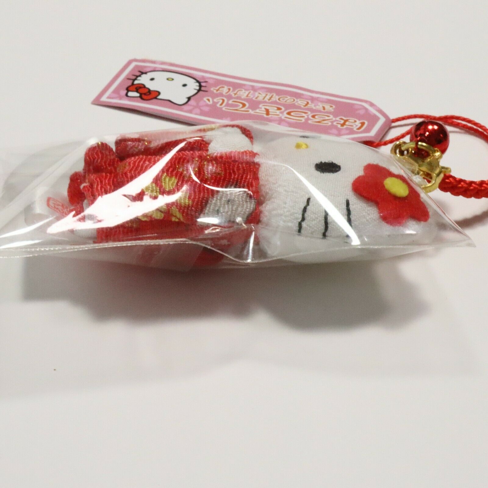 Hello Kitty Cute Key Chain Strap Kimono Red Kawaii Accessory from Kyoto 