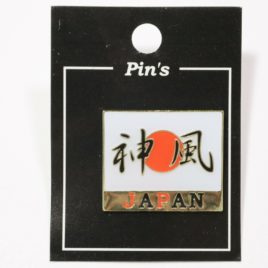Pins Japanese Divine Wind KAMIKAZE on Japan National Flag Hinomaru Kyoto