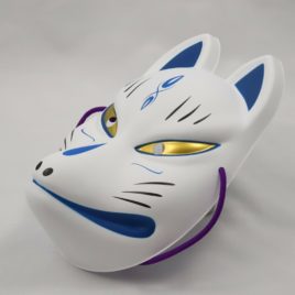 Japanese Fushimi Inari Blue Fox OMEN Mask Interior Display Cosplay Japan