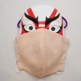 Japanese Washable Cool Face Mask Textured Fabric Standard Size in Pink Color