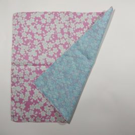 Japanese Furoshiki Wrapping Cloth Cherry Blossom Wave Cotton 100% Purple Blue
