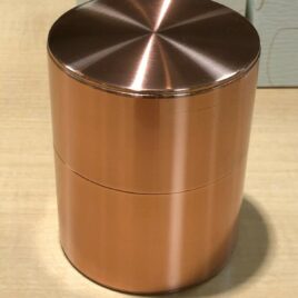 Japanese Handicraft Airtight Copper Caddy for Tea Leaf 200g Kaikado in Kyoto