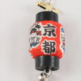 Japanese Traditional Lantern Key Chain Strap Kyoto Kinkakuji Temple in Red Color