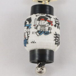 Japanese Traditional Lantern Key Chain Strap Kyoto Kinkakuji Temple in White