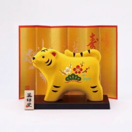 Japanese Year 2022 Oriental Zodiac Tiger Pottery Ornament Happiness C