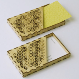 Japanese Bamboo Craft Card Case Bishamon-kikko Traditional Patterns 60x98x9mm