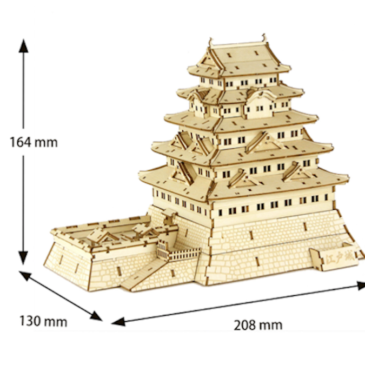Wooden Art 3D Puzzle Japanese Edo Castle ki-gu-mi 238pcs 208x130x164mm