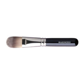 Hakuhodo G519 Hand Crafted Makeup Foundation Brush Round and Flat from Kyoto