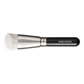 Hakuhodo I5602 Hand Crafted Makeup Powder & Liquid Brush Rd & Agld Duo from Kyoto