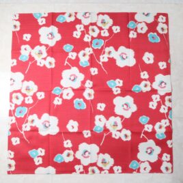 Japanese Furoshiki Wrapping Cloth Modern Girl Organic Cotton Plum Red 70cm Kyoto