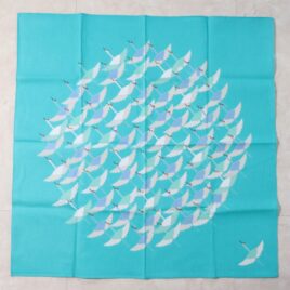 Furoshiki Wrapping Cloth Japanese Flying Crane Turquoise Adeline Klam 50cm Kyoto