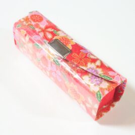 Lip Stick Case Handicraft Chirimen Crepe Pattern with Small Mirror Kyoto