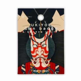 Japanese Kabuki Actor Cloth Covered Tin Badge FCB-007