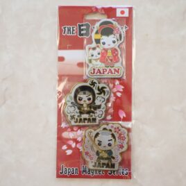 Cute Kawaii Maiko Ninjya Samurai Fridge Magnet from Kyoto Japan 3pcs set