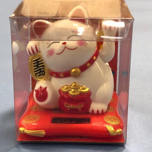 Solar Powered Maneki Neko Small Lucky Money Fortune Cat Cute Kawaii Kyoto