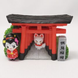 Kyoto Fushimi Inari Shrine White Fox Torii Gate Maiko Fridge Magnet Japan