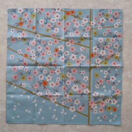 Furoshiki Wrapping Cloth Japanese Cherry Blossom Adeline Klam 50cm Kyoto Blu Gry