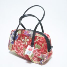 Japanese Taste Pattern Print Cotton Barrel Bag Kyoto Japan A