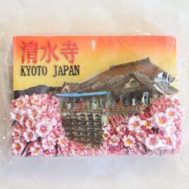 Kyoto Kiyomizu Temple Cherry Blossom 3D Fridge Magnet Orange from Japan