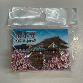 Kyoto Kiyomizu Temple Cherry Blossom 3D Fridge Magnet Blue from Japan