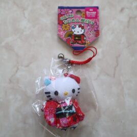 Hello Kitty Plush Strap Cute Kawaii Japanese Chirimen Crepe Kimono Cloth Kyoto C