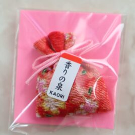 Chirimen Kimono Crepe Fabric Sachet Kaori Bukuro Rose Cute Kawaii Kyoto Japan B